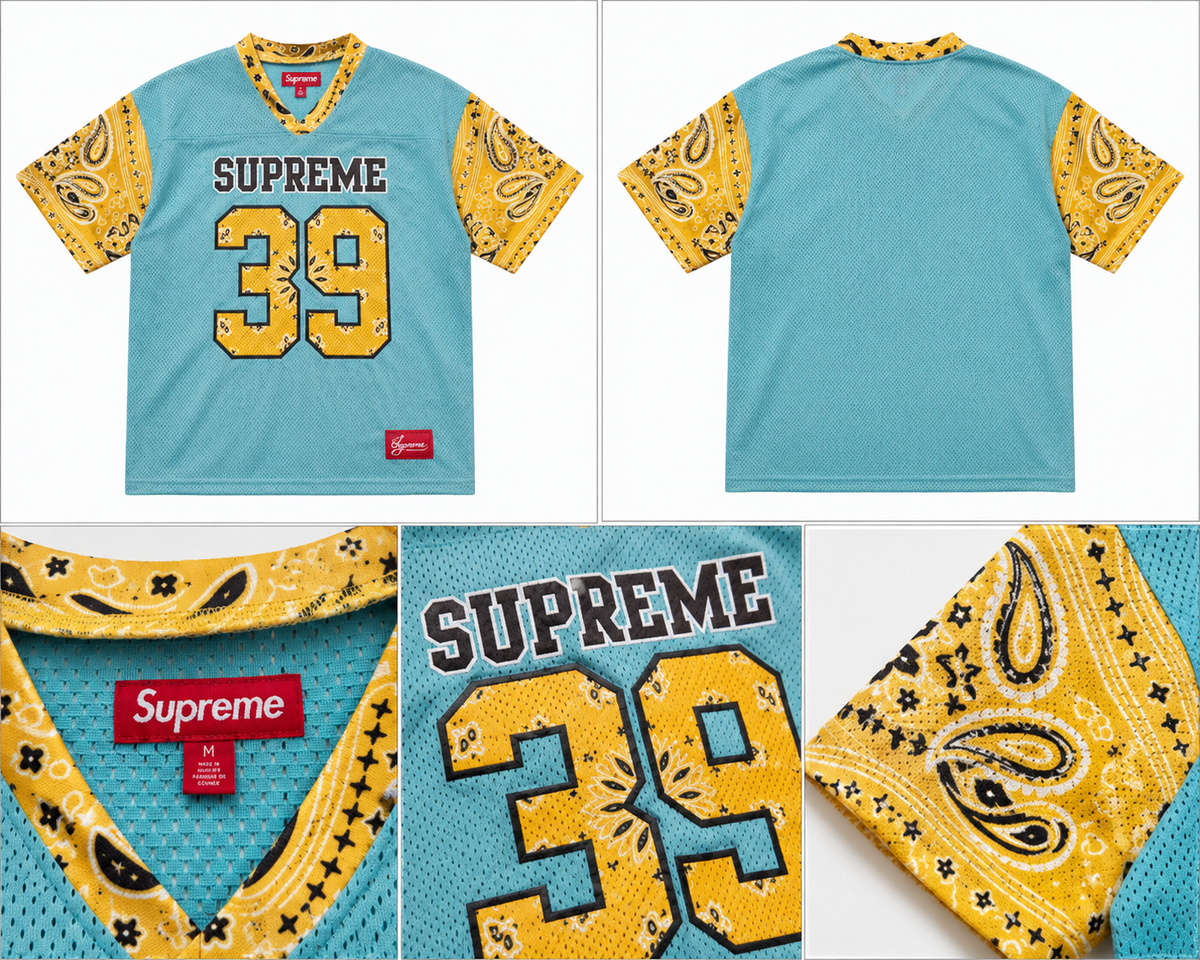 Supreme turkis og gul T-shirt 39