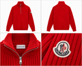 Moncler rød strik med half-zip