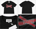 Maison Margiela sort T-shirt med talprint