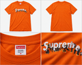 Supreme orange T-shirt med figurprint