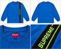 Supreme blå longsleeve med lodret logostribe