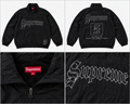 Supreme sort trackjakke med gotisk logo