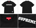 Supreme sort T-shirt med hvidt bloklogo