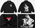 Supreme sort coach-jakke med figurmotiv