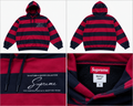 Supreme Martine Rose rød-marineblå stribet hoodie