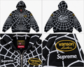 Supreme Vanson sort zip-hoodie med spindelvæv