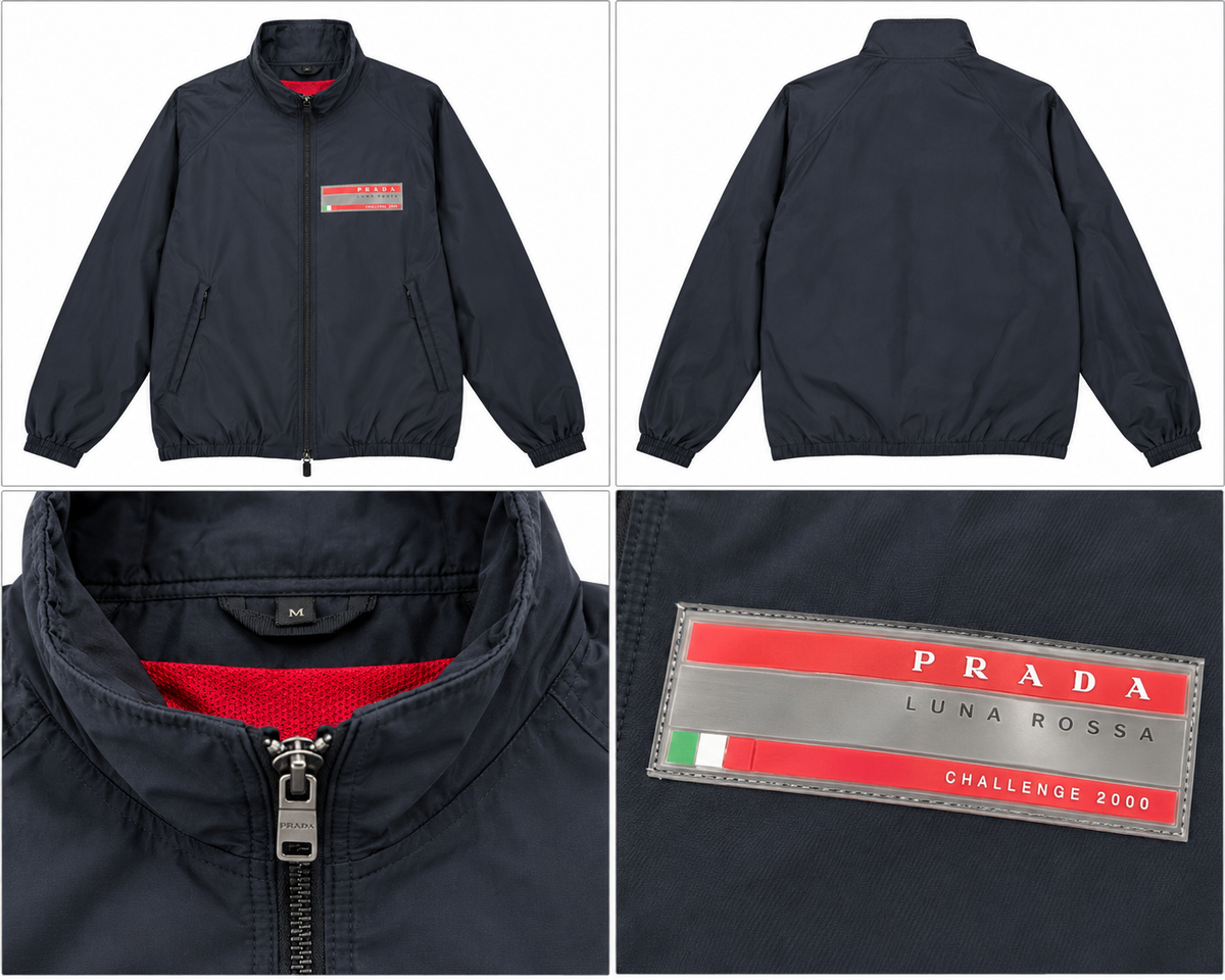Prada marineblå Luna Rossa jakke