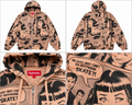 Supreme ferskenfarvet comic zip-hoodie