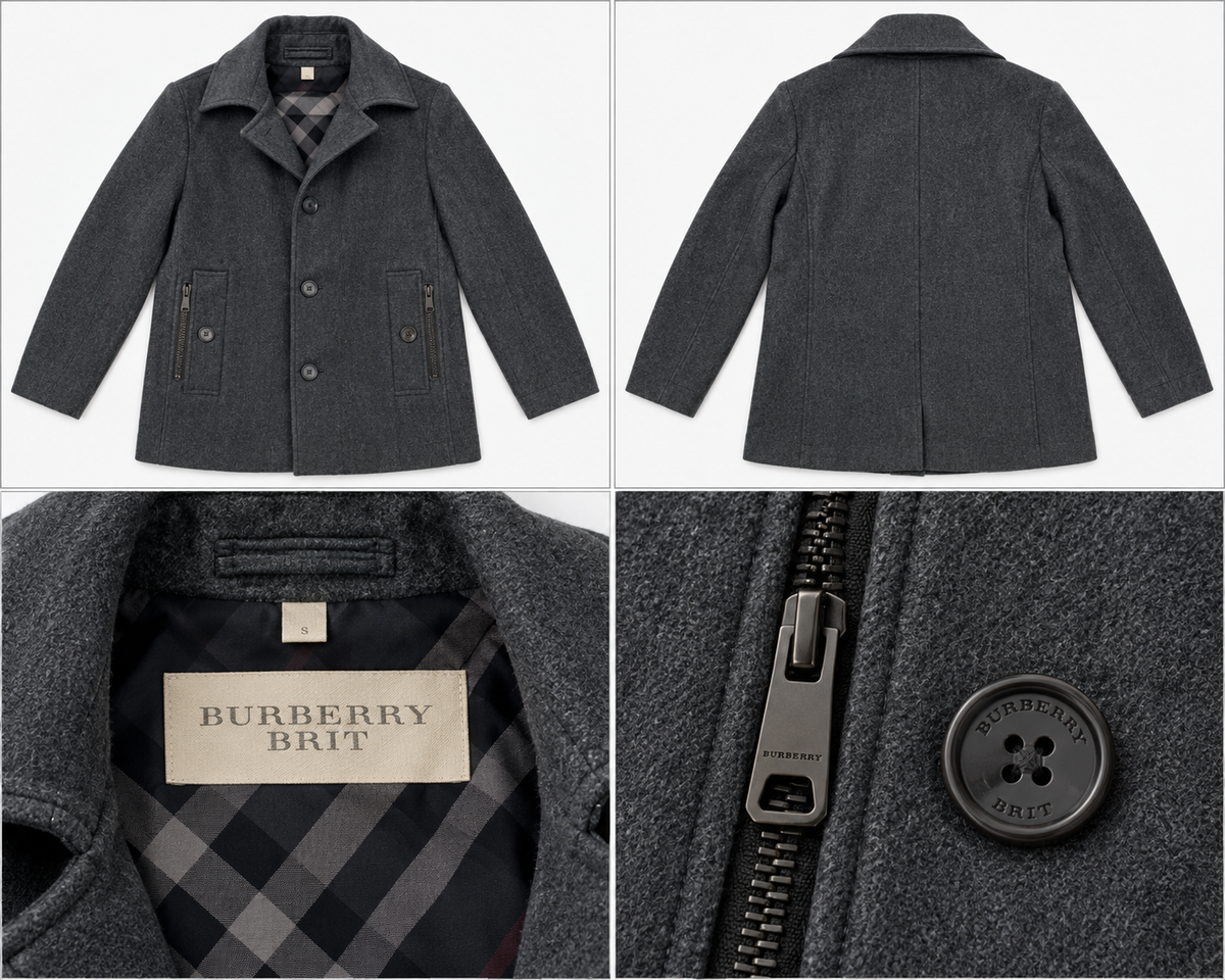 Burberry Brit koksgrå frakke