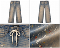 Corazon jeans med farvestænk