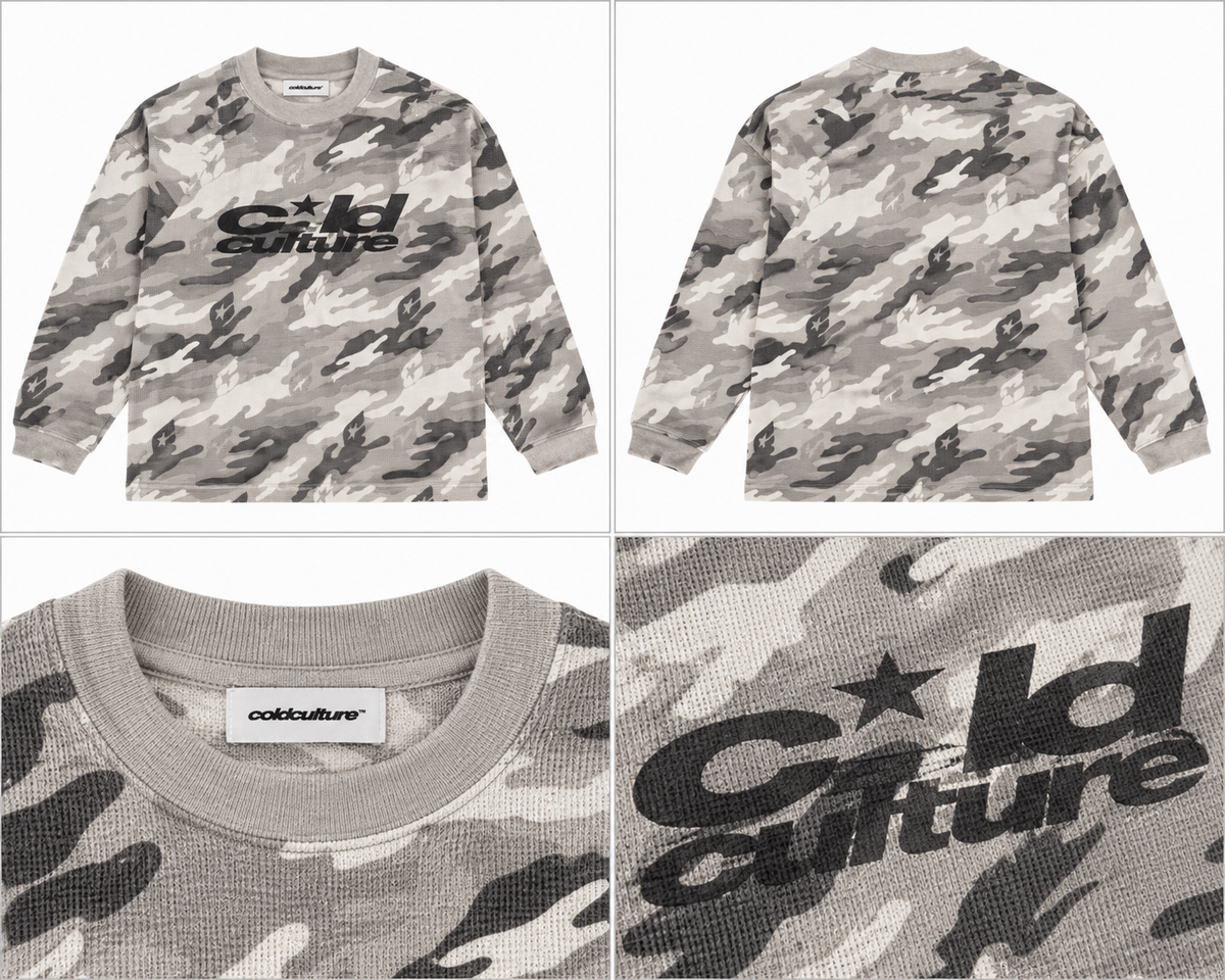 Cold Culture grå camouflage-trøje