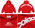 Cold Culture rød hoodie med hvidt print