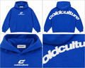 Cold Culture blå hoodie med hvidt print