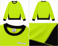 Neongul sweatshirt med sorte detaljer